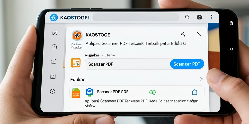 Antarmuka KAOSTOGEL yang intuitif dan mudah digunakan untuk pemindaian PDF.